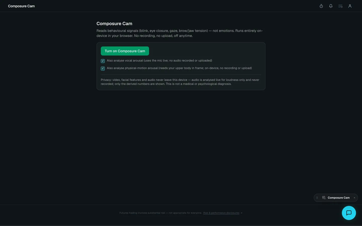 Composure composure cam — real product screenshot